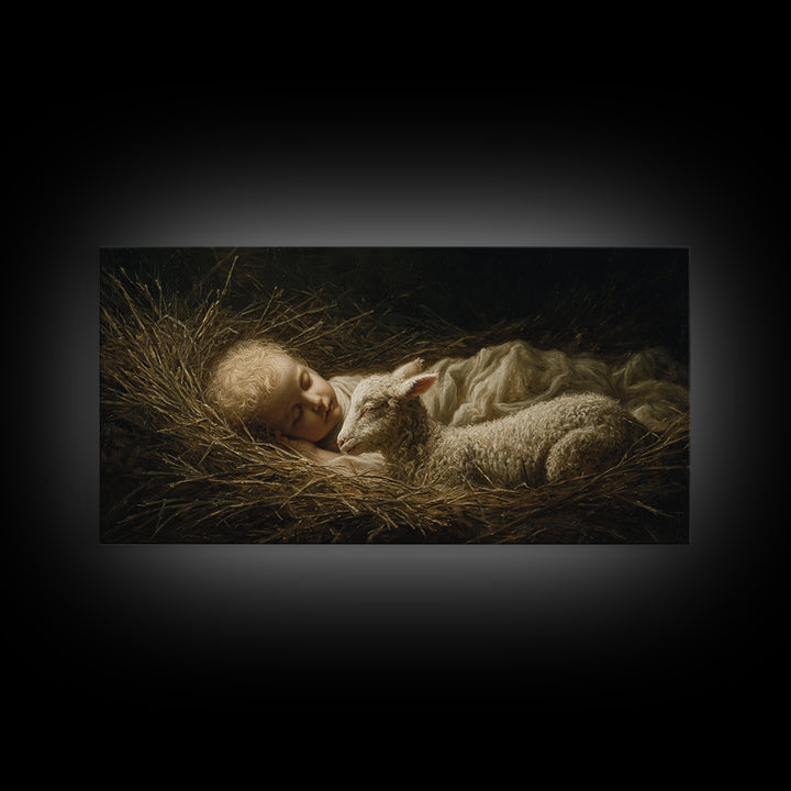 Light of Mercy – Framed Canvas Print – Christian Art Canvas – Jesus Painting – Christian Wall Art – Christian Christmas Art – Modern Christ