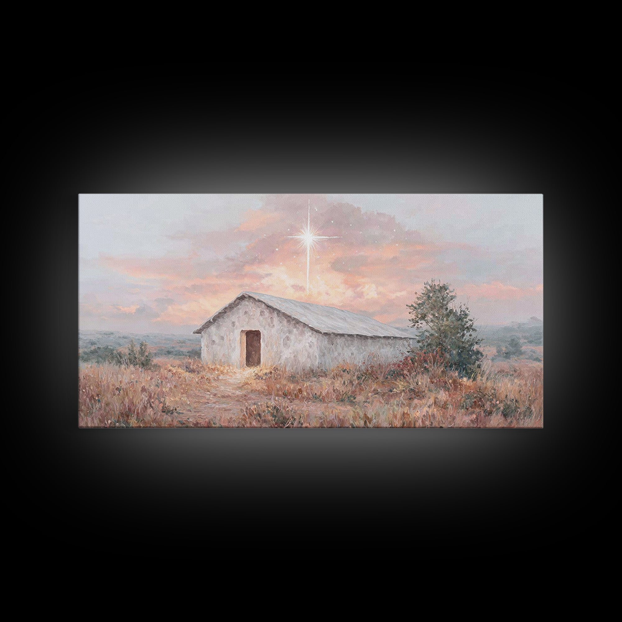 Guiding Star – Framed Canvas Print – Christian Art Canvas – Christian Christmas Art – Christian Wall Art – Christmas Art Prints – Jesus Art