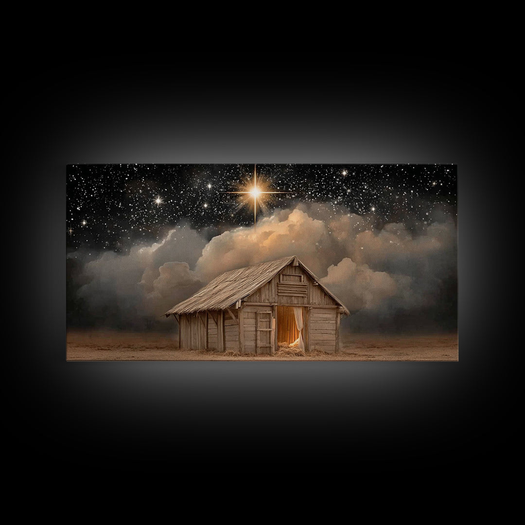 Star of Wonder – Framed Canvas Print – Christian Wall Art – Christian Christmas Art – Christmas Canvas Wall Art – Christian Art Canvas – Fr