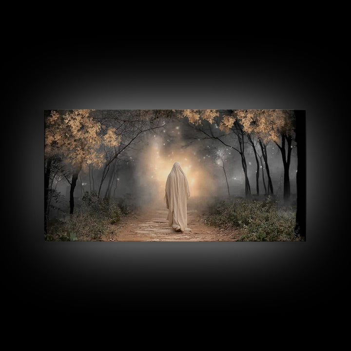 Sacred Pathway – Framed Canvas Print – Jesus Painting – Christian Art Canvas – Christian Wall Art – Modern Christian Art – Christian Art Pr