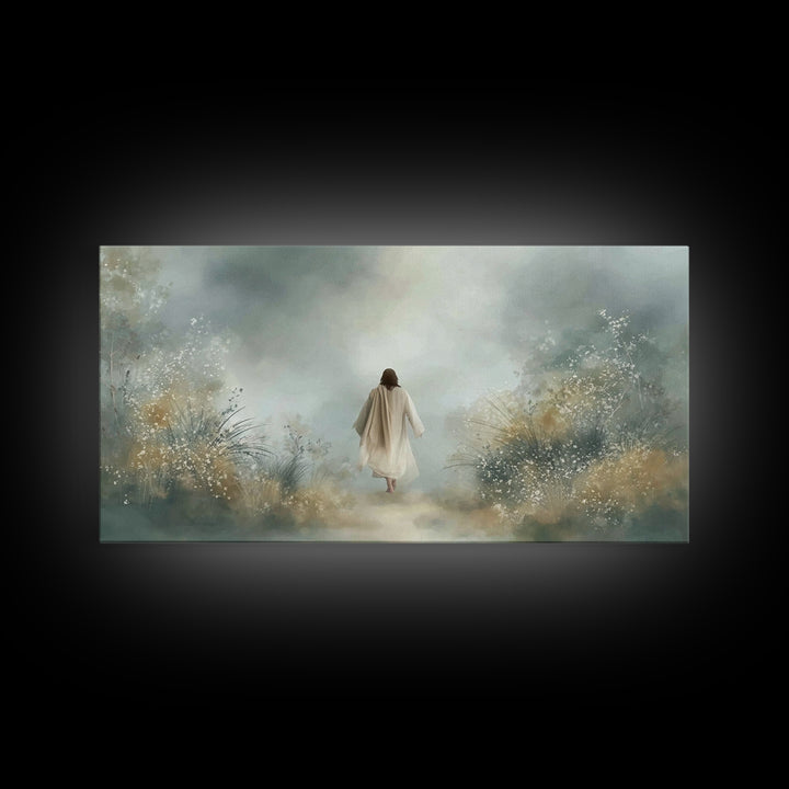 Heavenly Ascent – Framed Canvas Print – Christian Art – Christian Wall Art – Jesus Painting – Christian Art Canvas – Subtle Christian Art