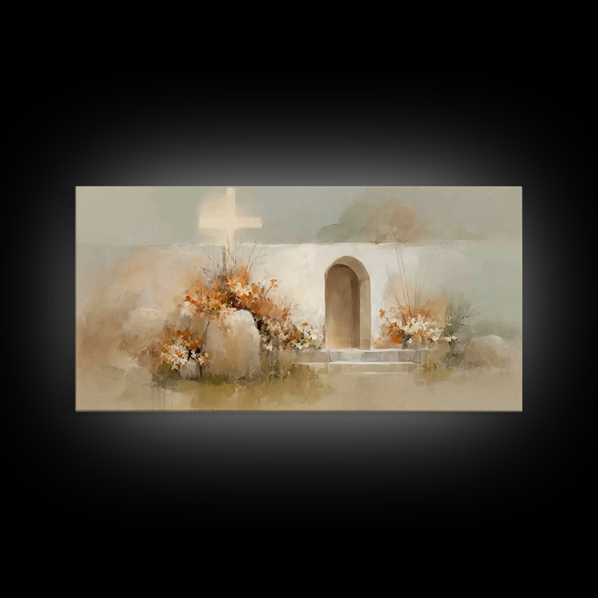Garden of Light | Framed Canvas Print | Christian Art Canvas | Christian Wall Art | Christian Decor | Christian Art | Subtle Christian Art