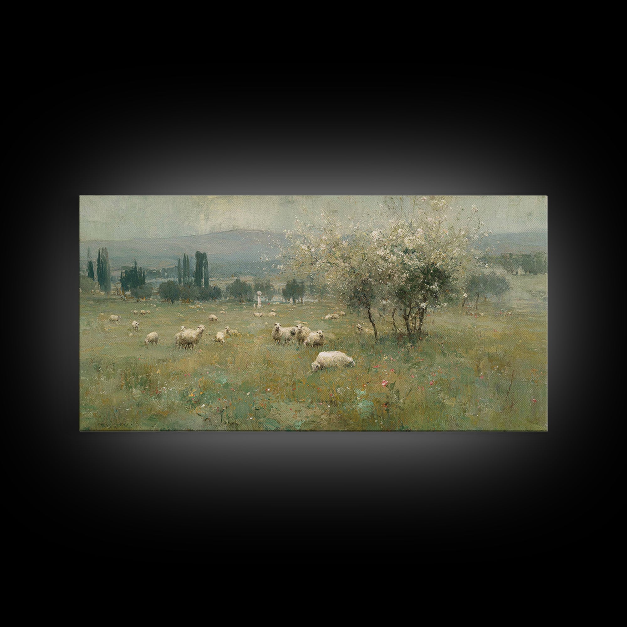 White Blossom Mercy | Framed Canvas Print | Christian Wall Art | Christian Art Canvas | Jesus Painting | Christmas Art