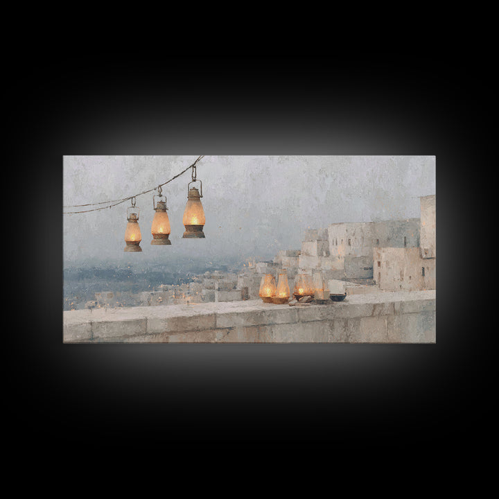 Lantern Grace – Framed Canvas Print – Christian Wall Art – Christian Art Canvas – Christian Christmas Art – Christian Decorations – Christi