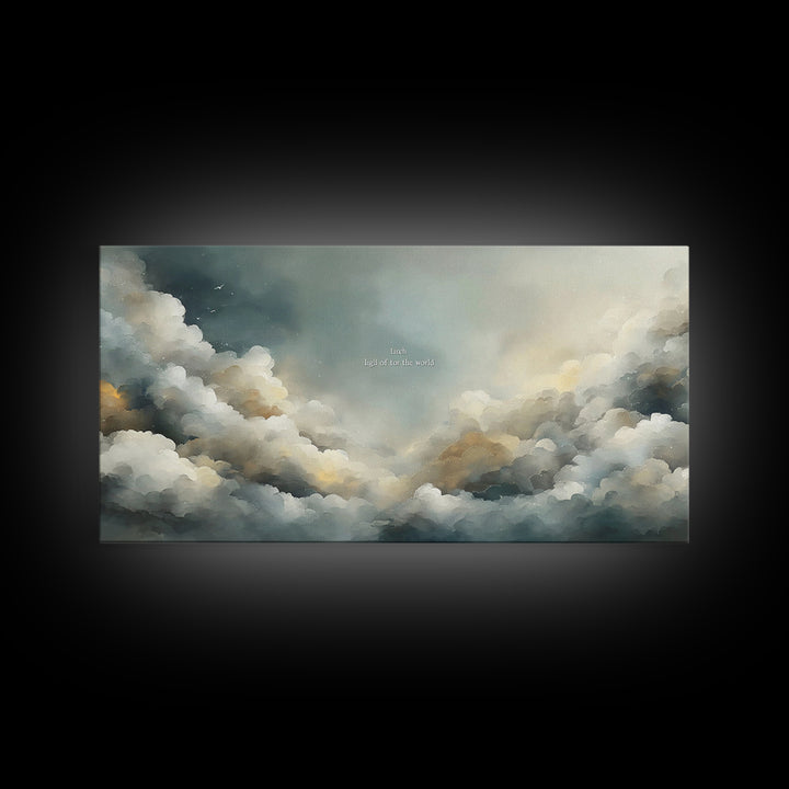 Clouds Of Glory – Framed Canvas Print – Christian Wall Art – Christian Christmas Art – Christian Art Canvas – Christian Art Print – Christi