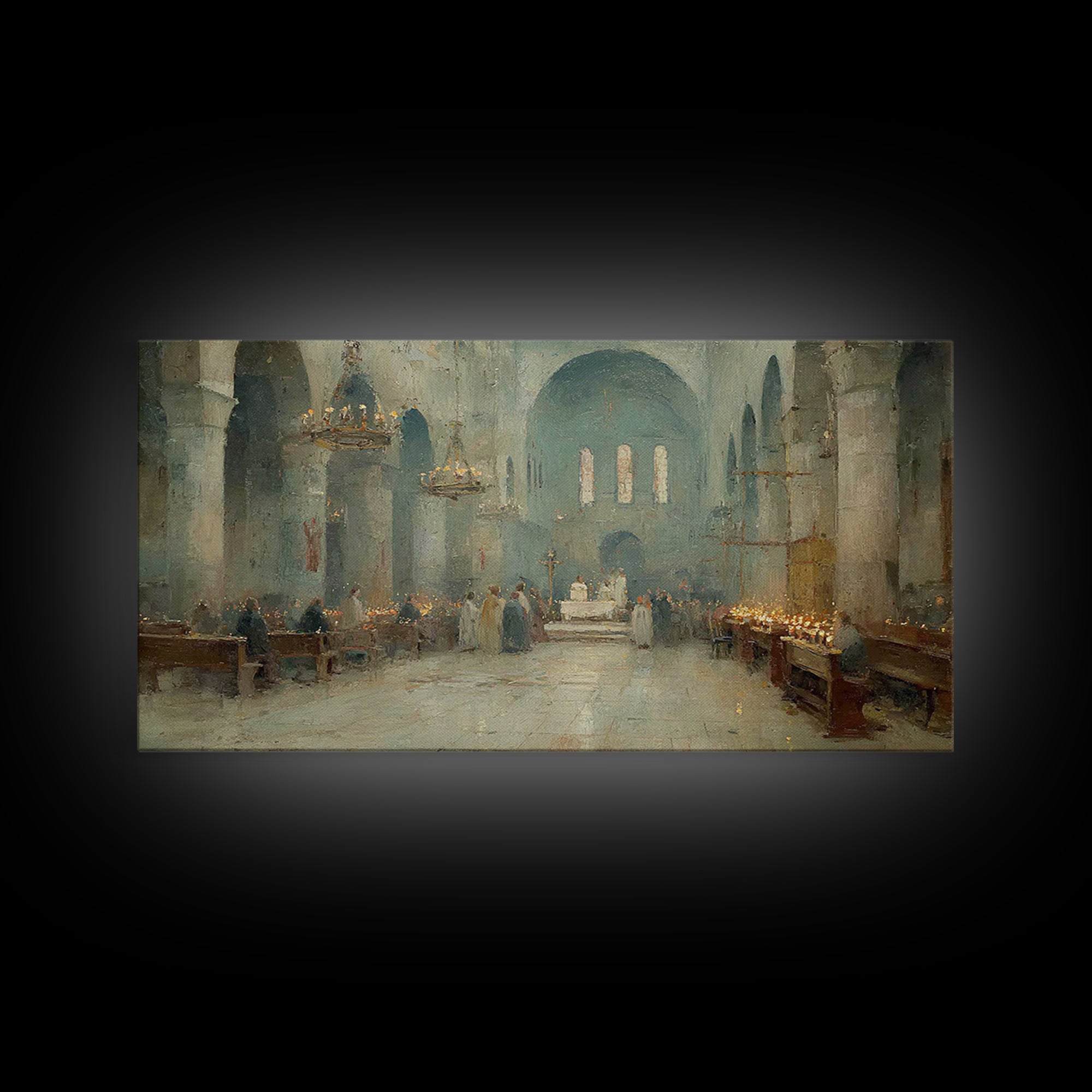 Holy Gathering | Framed Canvas Print | Christian Wall Art | Christian Art Canvas | Christian Art Painting | Christian Christmas Art | Chris