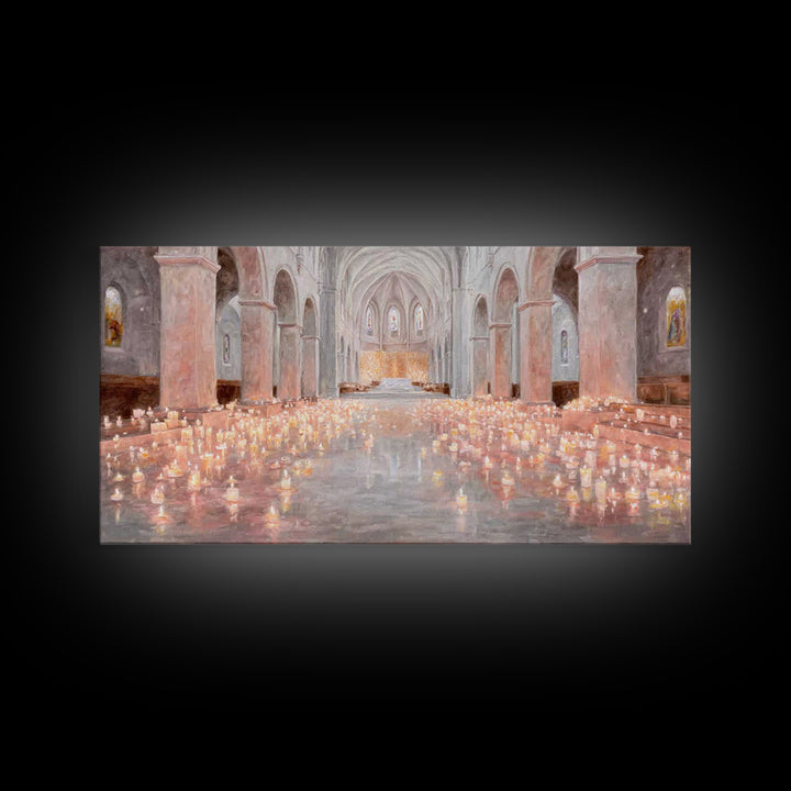 Sanctuary Of Light – Framed Canvas Print – Christian Wall Art – Christian Art Canvas – Christmas Art – Jesus Painting – Christian Decoratio
