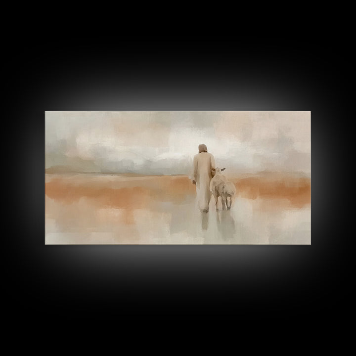 Path Of Mercy | Framed Canvas Print | Christian Art Canvas | Jesus Painting | Modern Christian Art | Christmas Wall Art