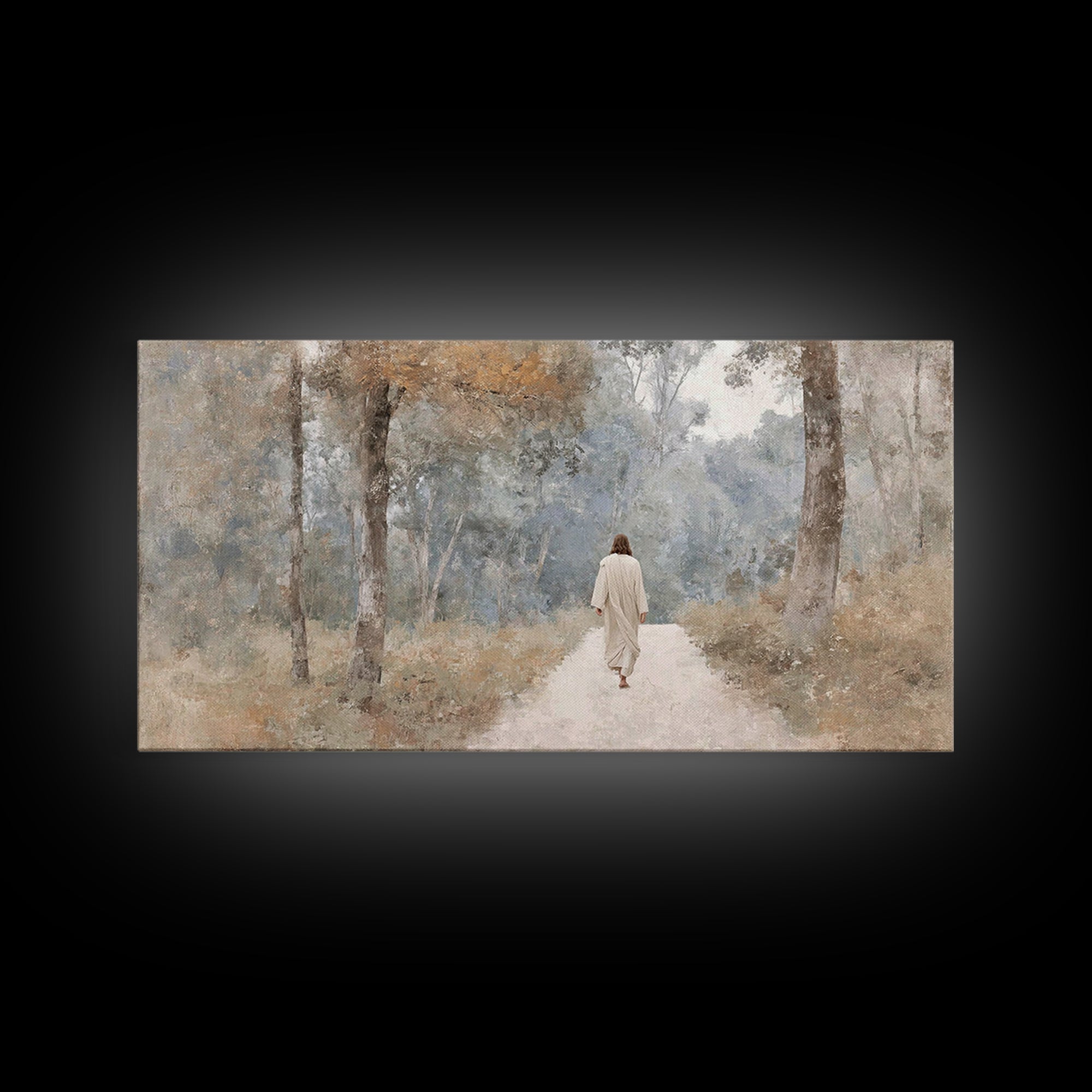 Morning Ascend | Framed Canvas Print | Christian Art Canvas | Christian Painting | Subtle Christian Art | Jesus Wall Art