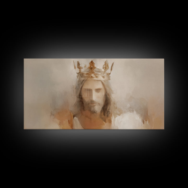 Crown Of Glory | Framed Canvas Print | Christian Art Canvas | Jesus Painting | Modern Christian Art | Christian Wall Art | Christian Art Pr
