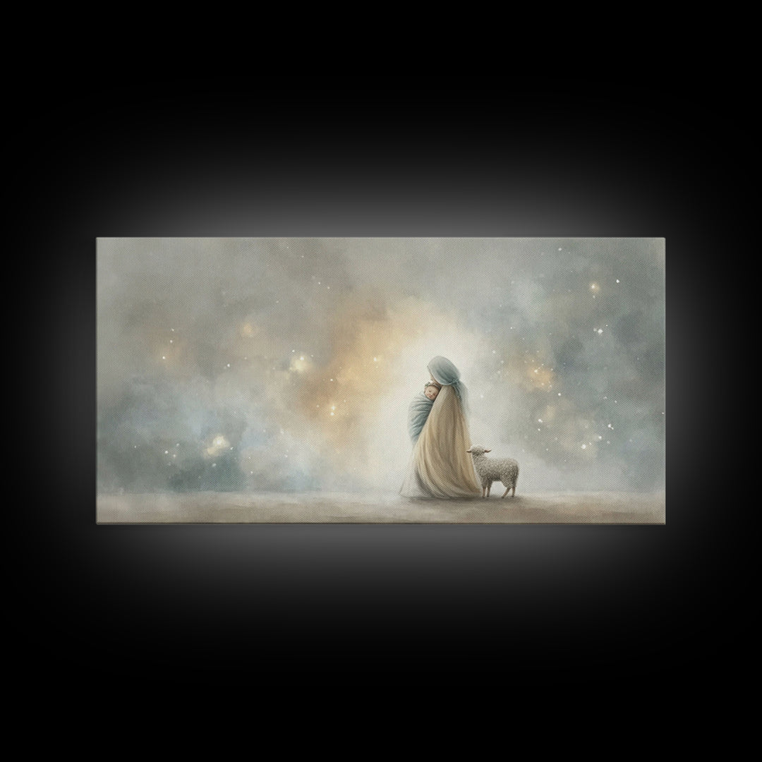 Holy Night Crown | Framed Canvas Print | Christian Art Print | Jesus Painting | Christian Christmas Art | Christian Art Canvas | Christmas