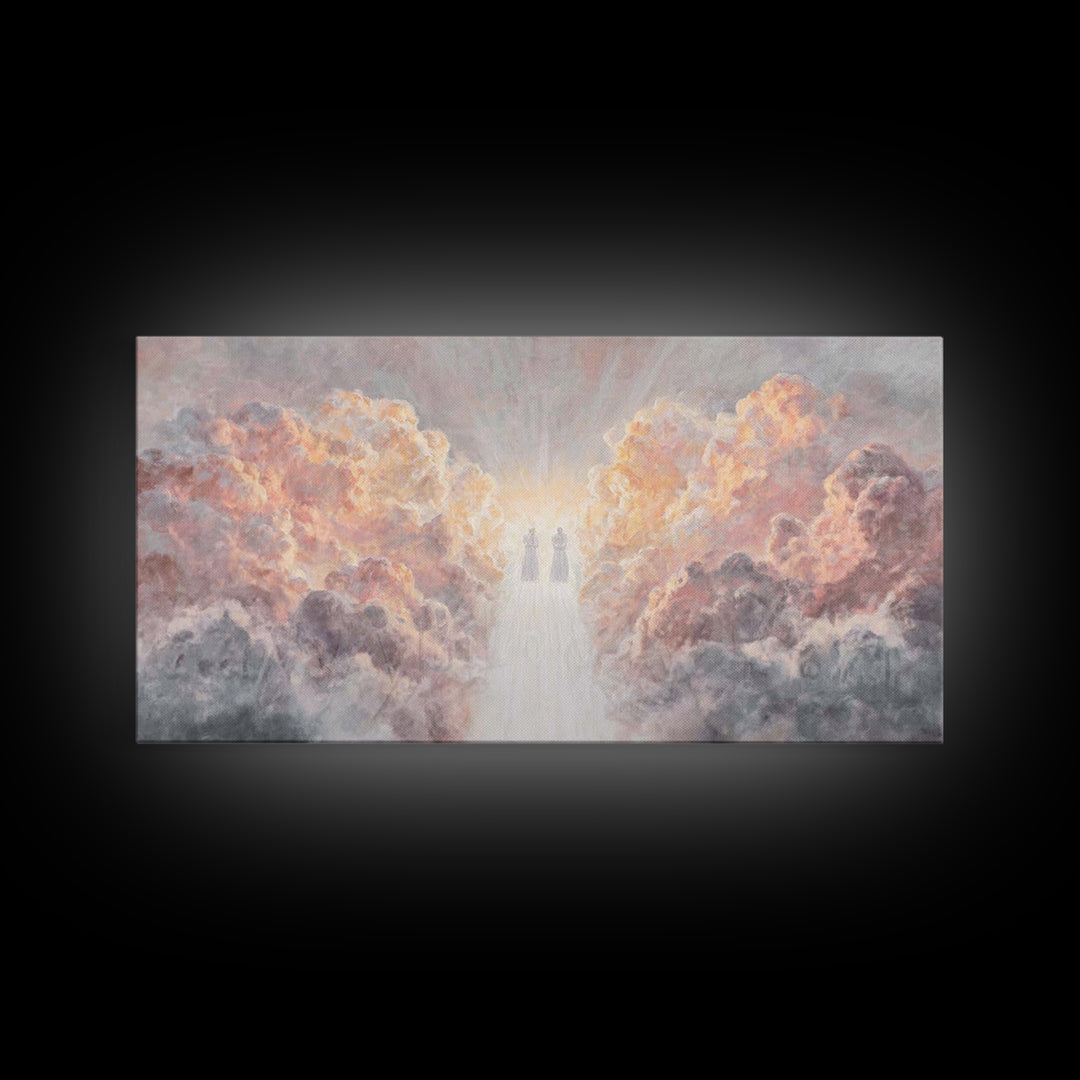 Radiant Messengers - Framed Canvas Print - Christian Christmas Art - Christian Painting - Framed Christian Art - Christmas Canvas Wall Art