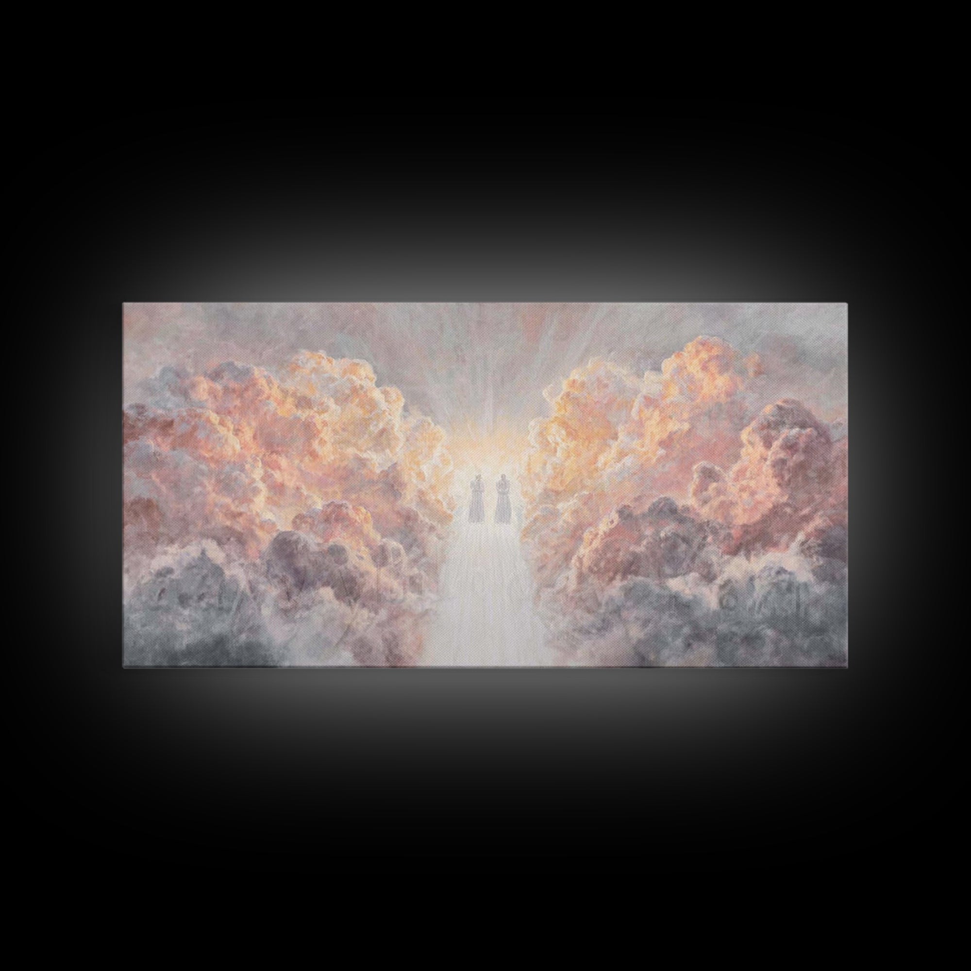 Radiant Messengers - Framed Canvas Print - Christian Christmas Art - Christian Painting - Framed Christian Art - Christmas Canvas Wall Art