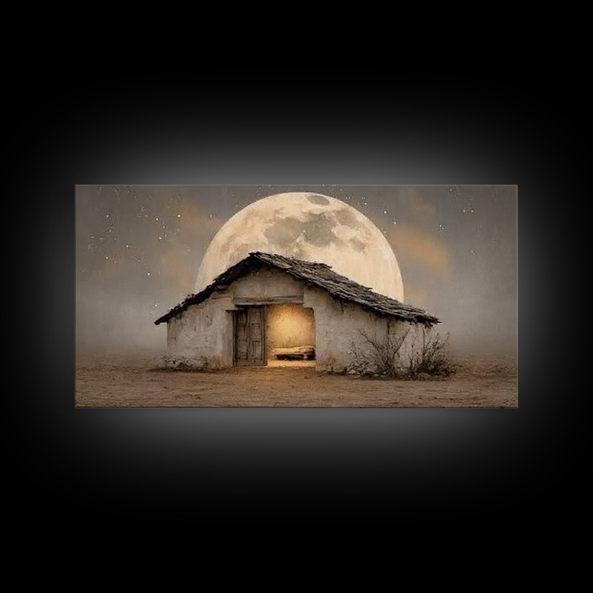 Bethlehem Stillness – Framed Canvas Print – Christian Christmas Art – Christian Art Canvas – Christian Wall Art – Christian Decor – Christm