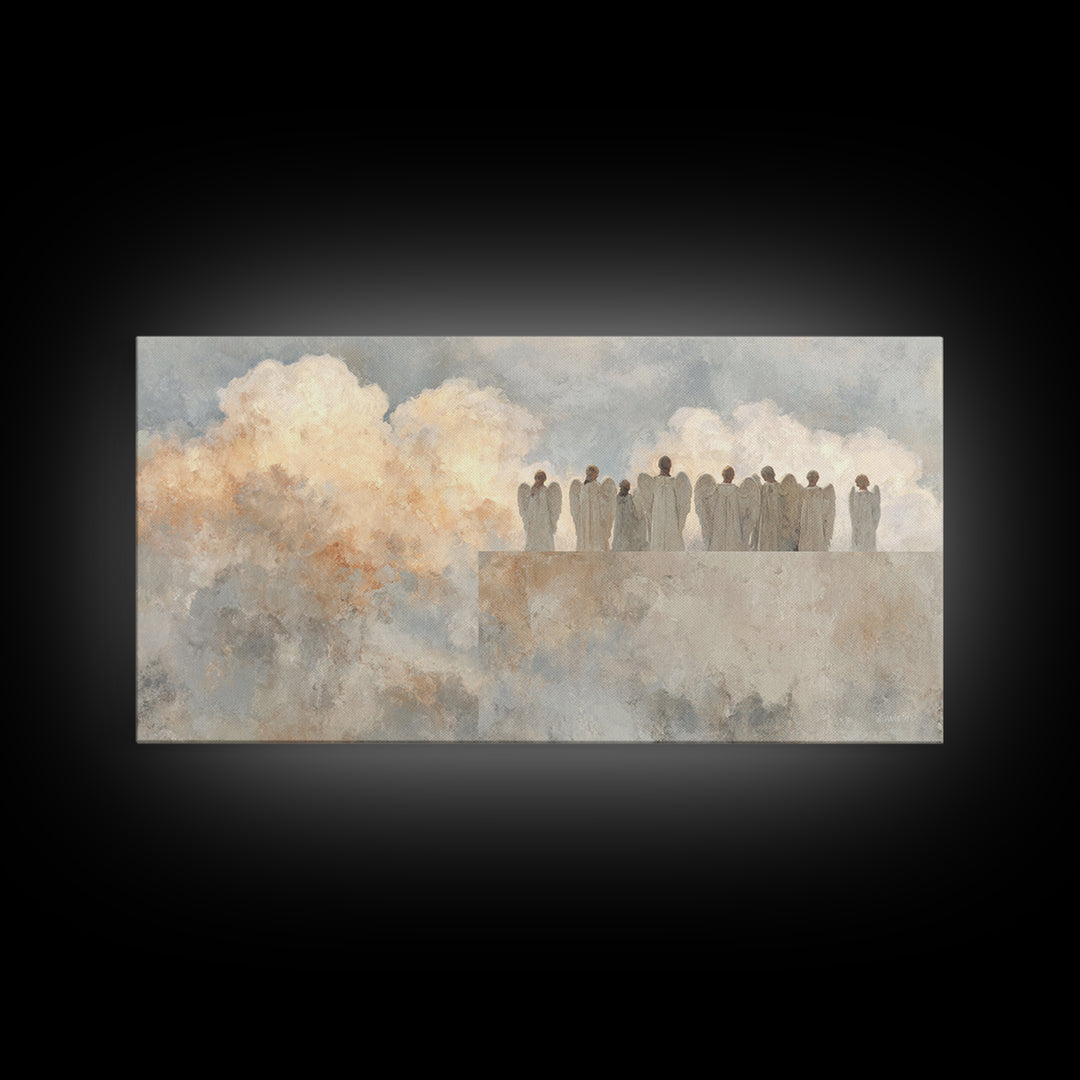 Dawn Of Promise - Framed Canvas Print - Christian Art Work - Christmas Art Framed - Moody Christmas Art - Christian Wall Art - Modern Chris