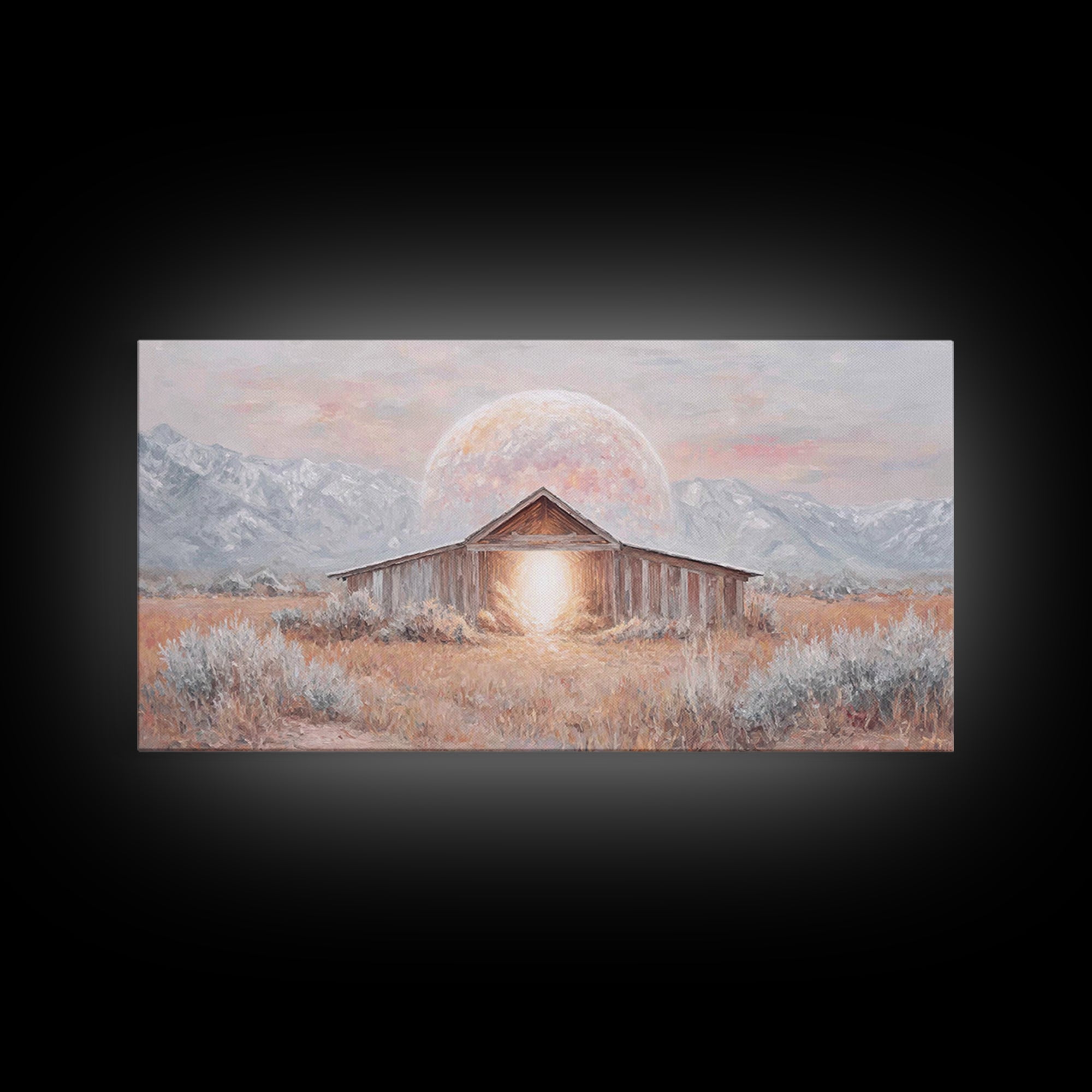 Radiant Manger Sky – Framed Canvas Print – Christian Christmas Art – Christian Wall Art – Christmas Art – Christian Art Canvas – Christian
