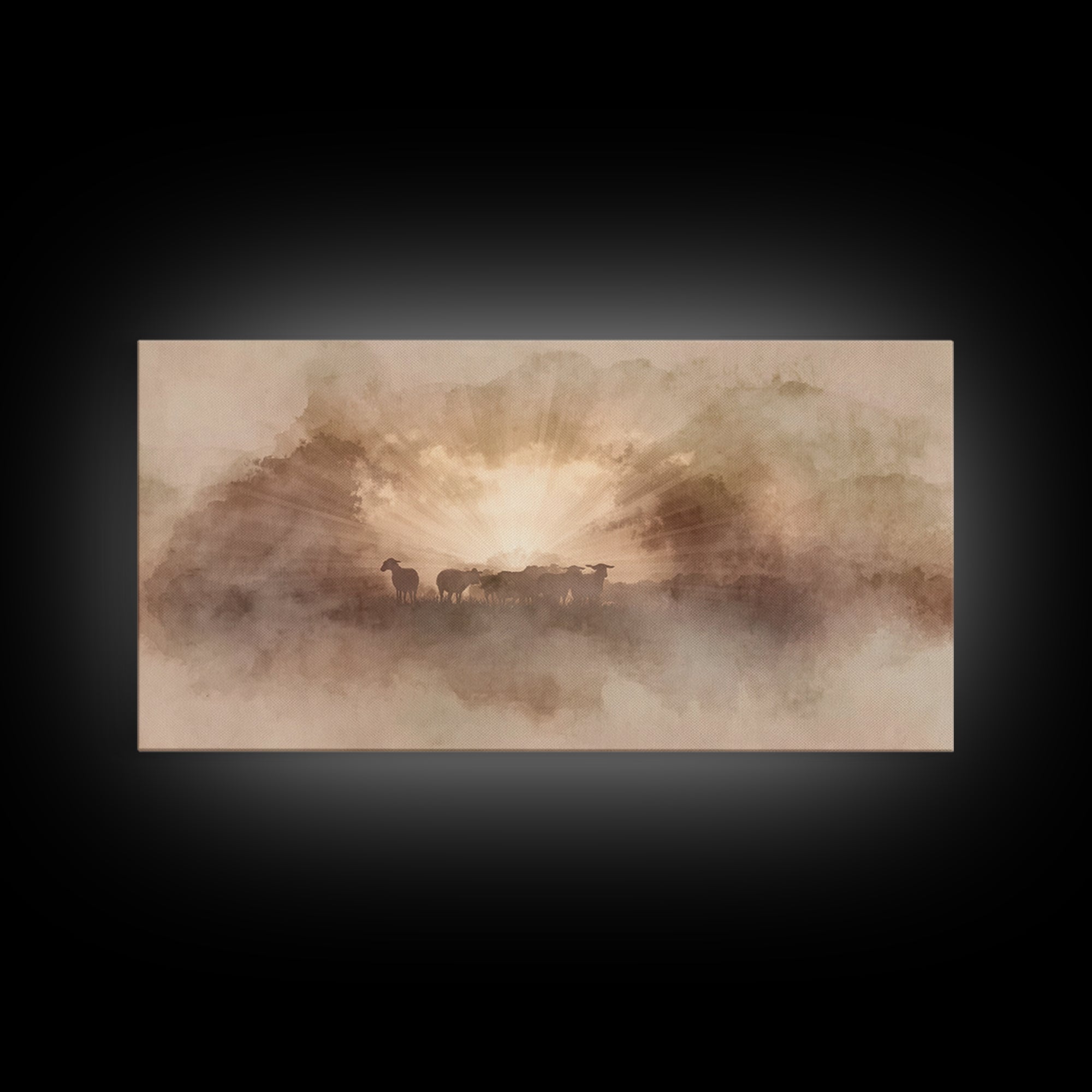 Rays Of Promise – Framed Canvas Print – Christian Art Canvas – Christian Wall Art – Moody Christian Art – Christian Christmas Art – Christi