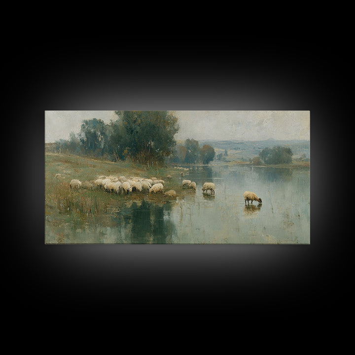 Still Waters Peace | Framed Canvas Print | Christian Wall Art | Christian Art Canvas | Christian Art | Christian Paintings | Christian Deco
