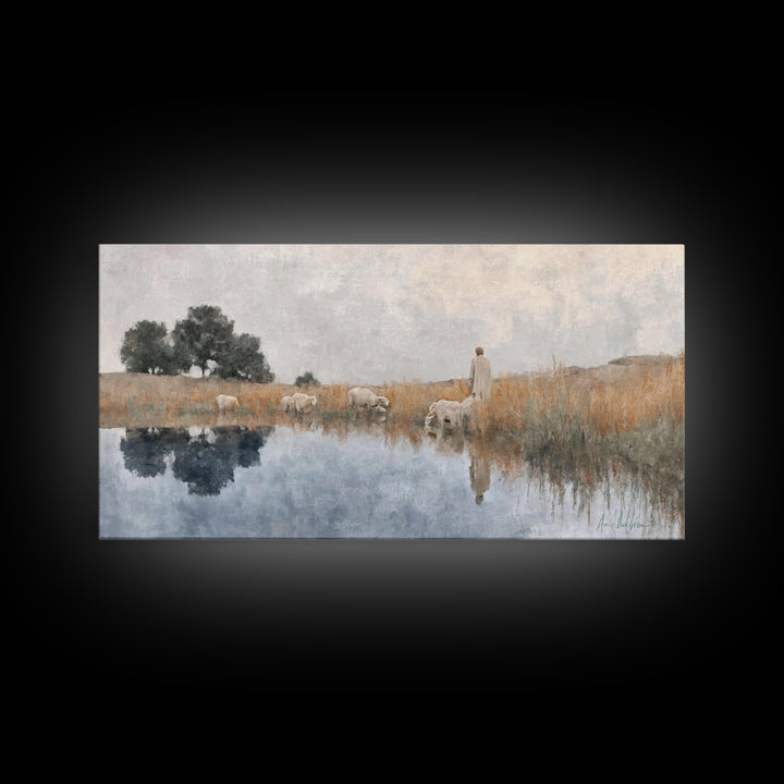 Graceful Meadow – Framed Canvas Print – Christian Wall Art – Christian Art Canvas – Christian Art Prints – Christian Decor – Modern Christi