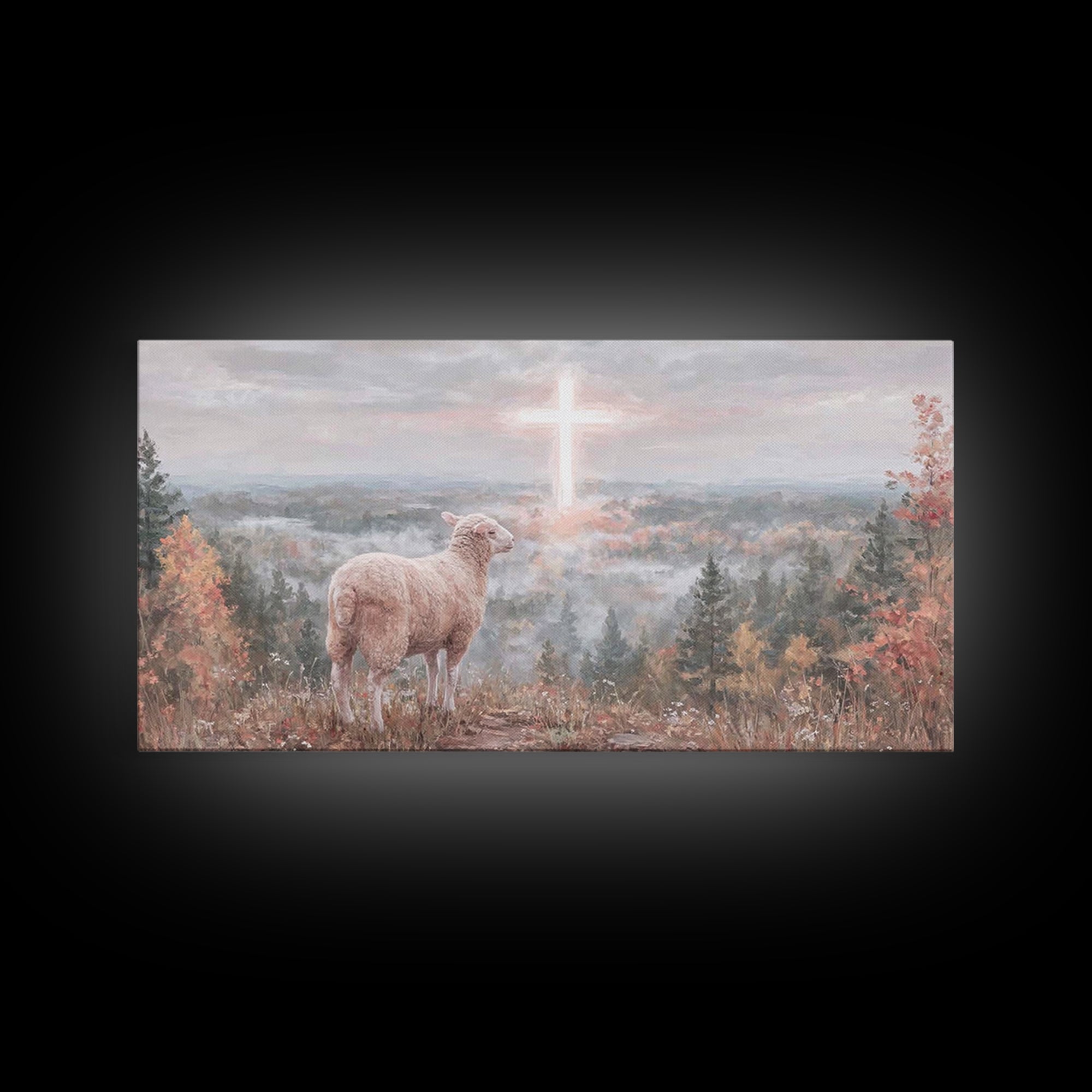 Radiant Crosslight – Framed Canvas Print – Christian Wall Art – Christian Art Canvas – Christian Art Painting – Christian Decor – Christian