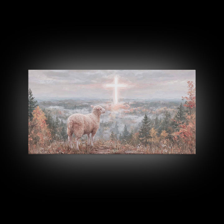 Radiant Crosslight – Framed Canvas Print – Christian Wall Art – Christian Art Canvas – Christian Art Painting – Christian Decor – Christian