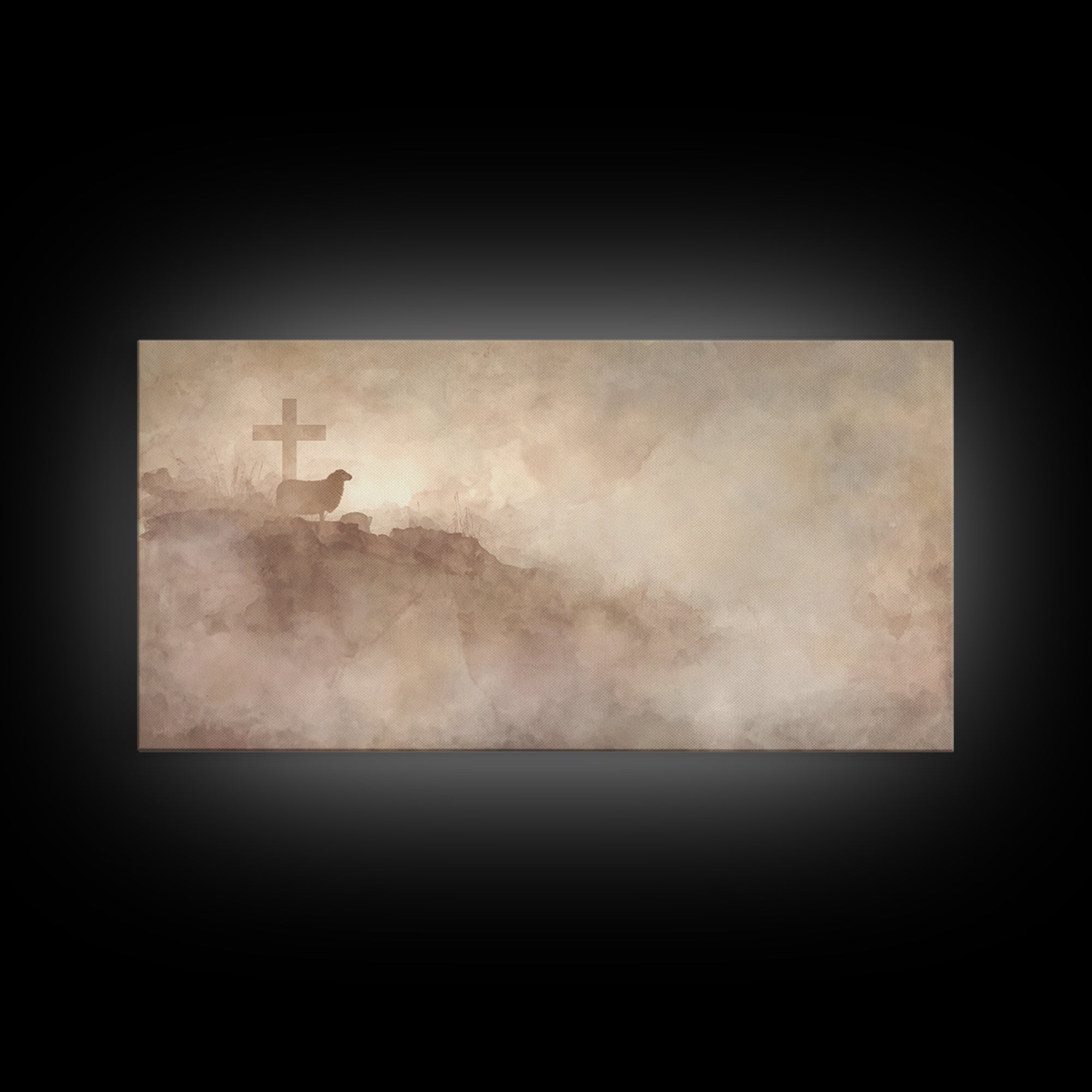 Shepherd’s Hope – Framed Canvas Print – Christian Wall Art – Christian Art Canvas – Subtle Christian Art – Christian Decor – Christmas Art