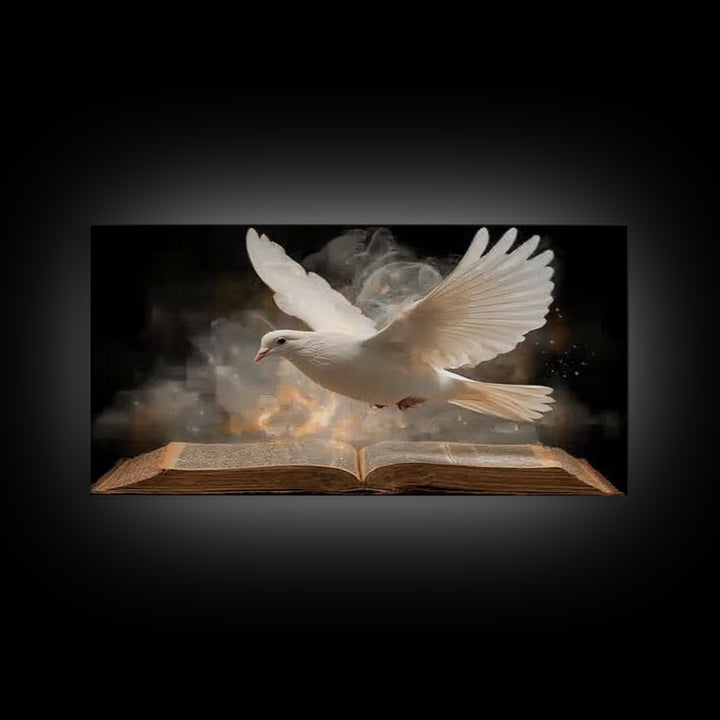 Spirit Fire – Framed Canvas Print – Christian Wall Art – Christian Art Canvas – Jesus Painting – Christian Art Gift – Moody Christian Art