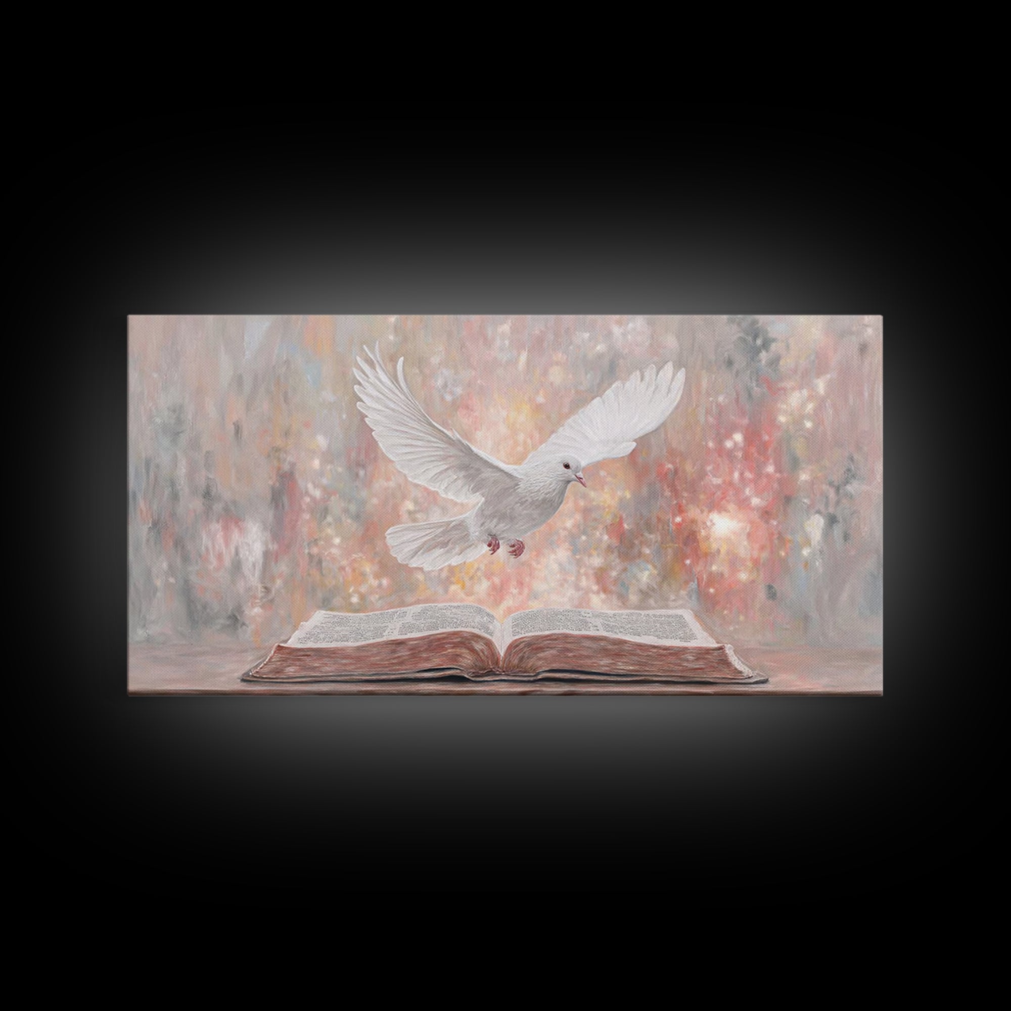 Dove of Peace | Framed Canvas Print | Christian Wall Art | Christian Art Canvas | Modern Christian Painting | Christian Christmas Art | Chr