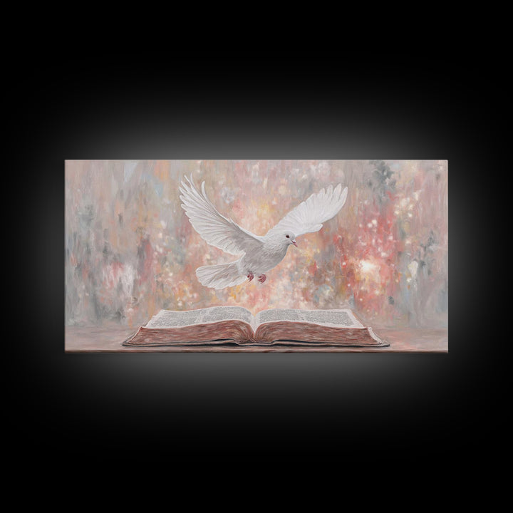 Dove of Peace | Framed Canvas Print | Christian Wall Art | Christian Art Canvas | Modern Christian Painting | Christian Christmas Art | Chr