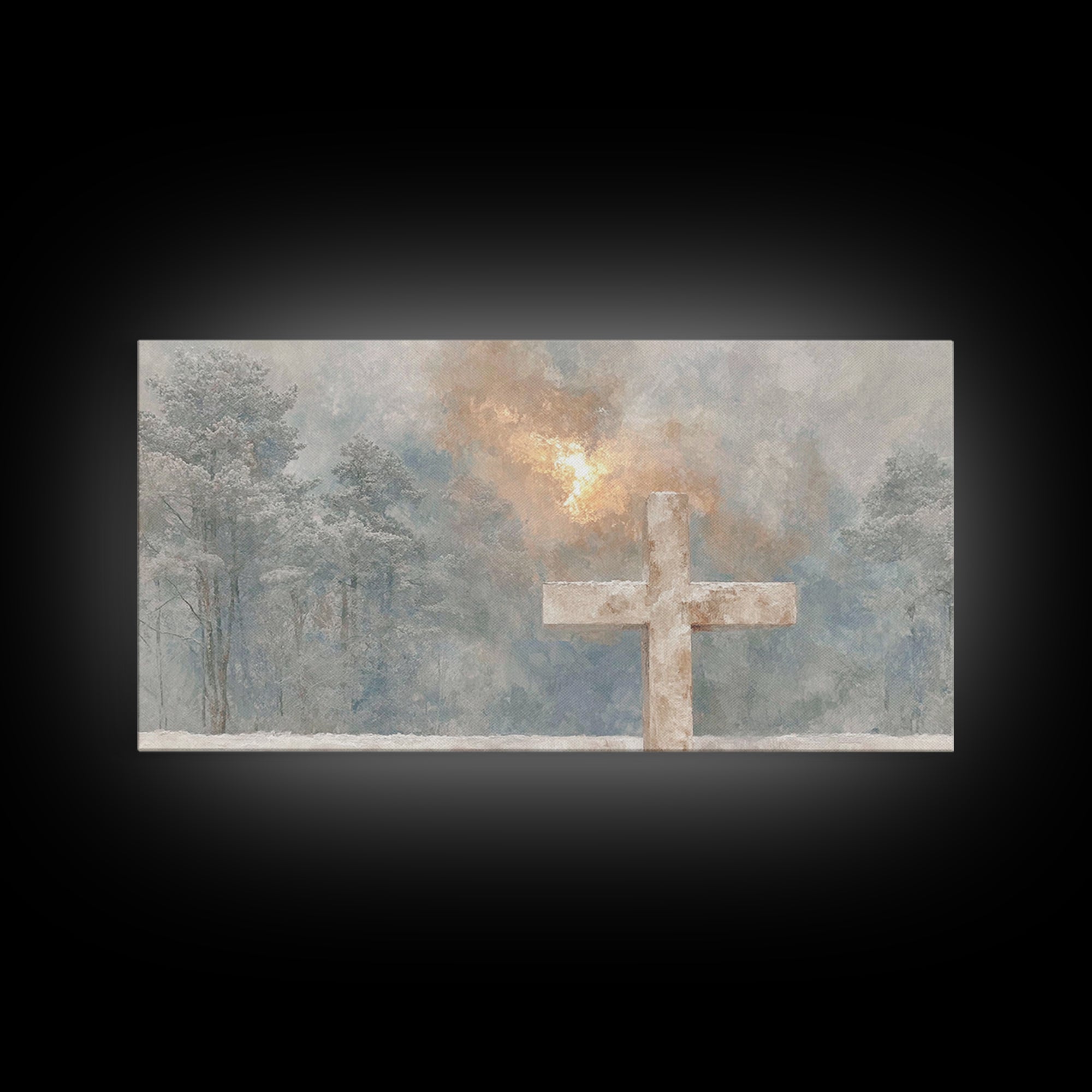 Holy Dawn – Framed Canvas Print – Christian Wall Art – Christian Art Canvas – Christmas Art – Christian Christmas Art – Subtle Christian Ar