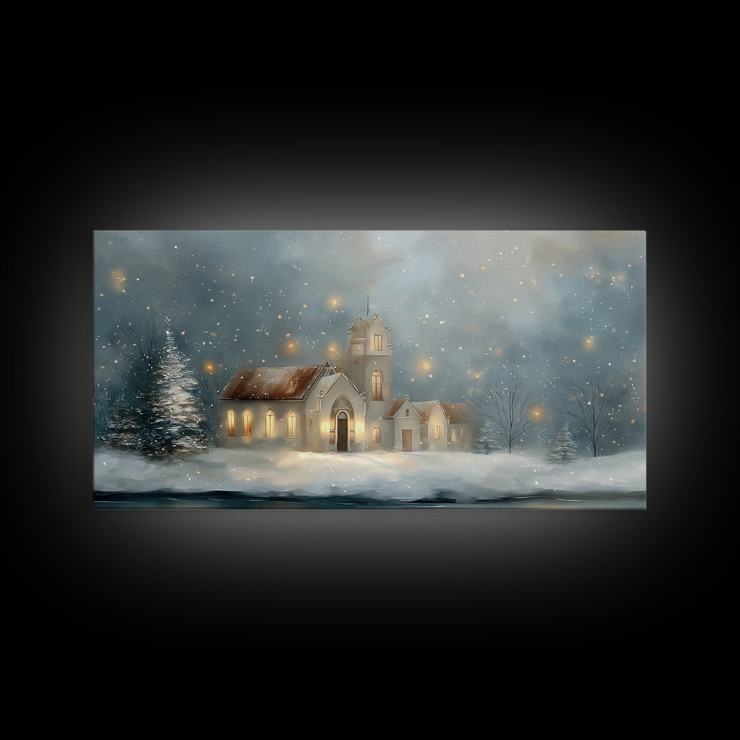 Cathedral Of Light – Framed Canvas Print – Christian Art Canvas – Modern Christian Art – Christmas Wall Art – Christian Gift – Christian De