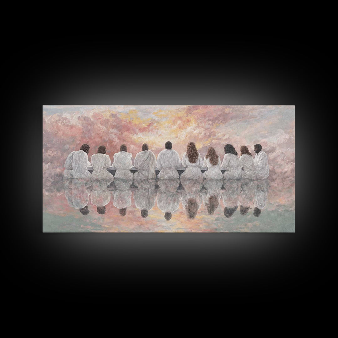 Dawn Of Grace | Framed Canvas Print | Christian Art Canvas | Christian Wall Art | Unique Christian Art | Jesus Painting | Christmas Art