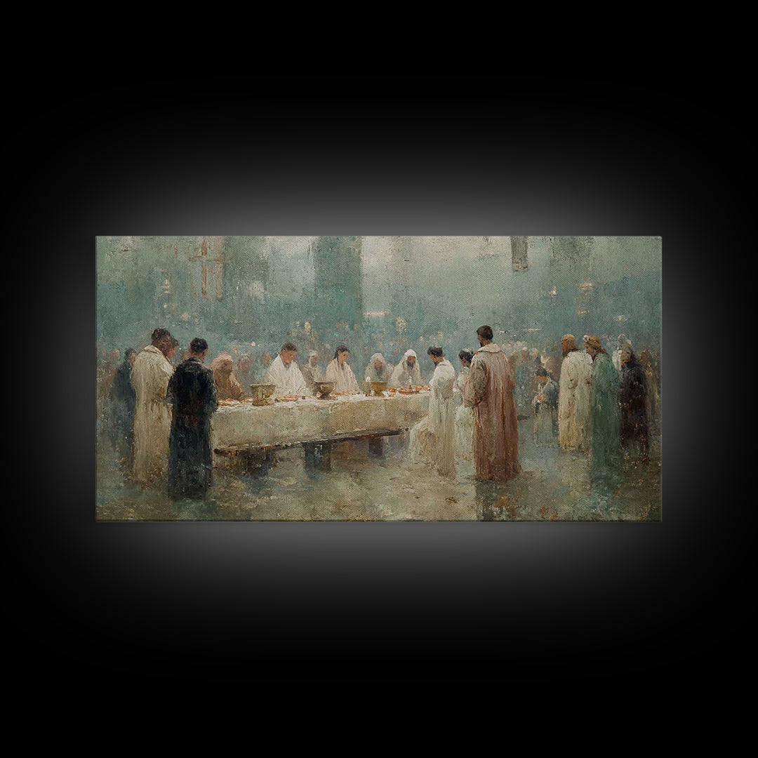 Gathered In Light | Framed Canvas Print | Christian Wall Art | Christian Art Print | Abstract Christian Art | Christian Art Canvas | Jesus