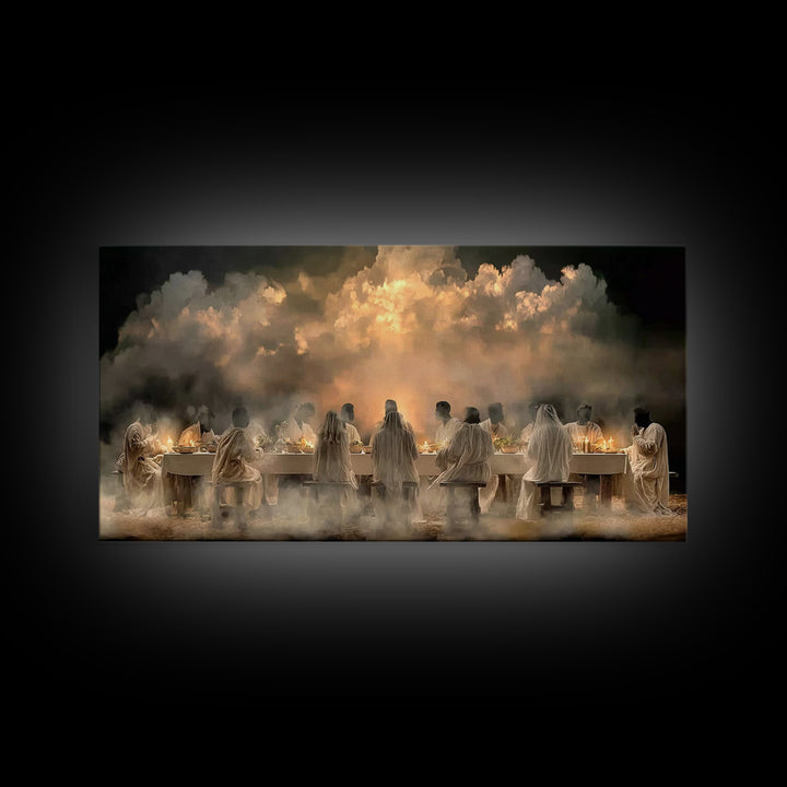 Sacred Banquet – Framed Canvas Print – Christian Art Canvas – Christian Wall Art – Vintage Christian Art – Jesus Painting – Christian Chris