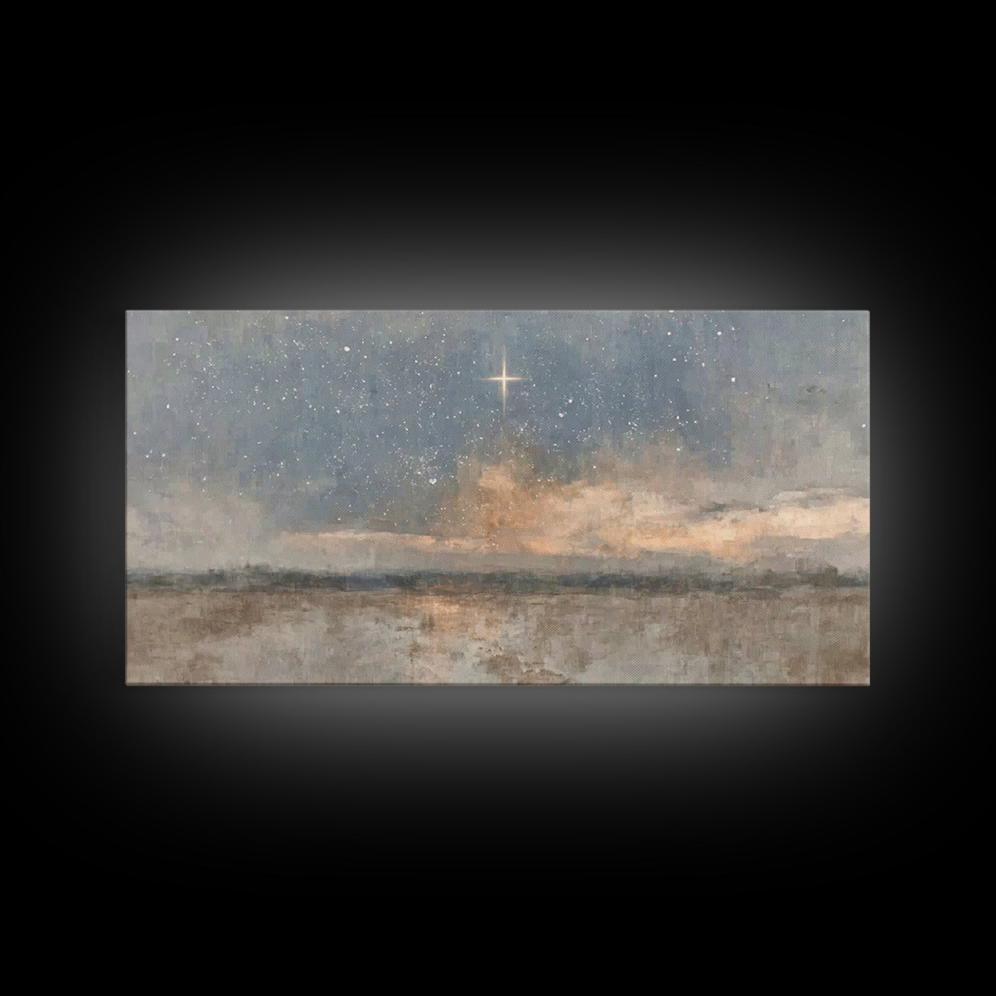 Guiding Star Rise | Framed Canvas Print | Christian Wall Art | Christmas Art | Christian Art Canvas | Modern Christian Art | Christian Chri