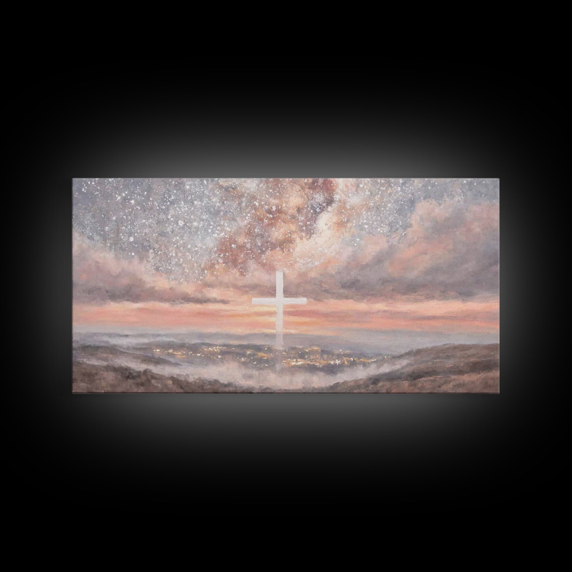 Heavenly Dawn – Framed Canvas Print – Christian Wall Art – Christian Art Canvas – Jesus Painting – Christian Christmas Art – Christian Deco