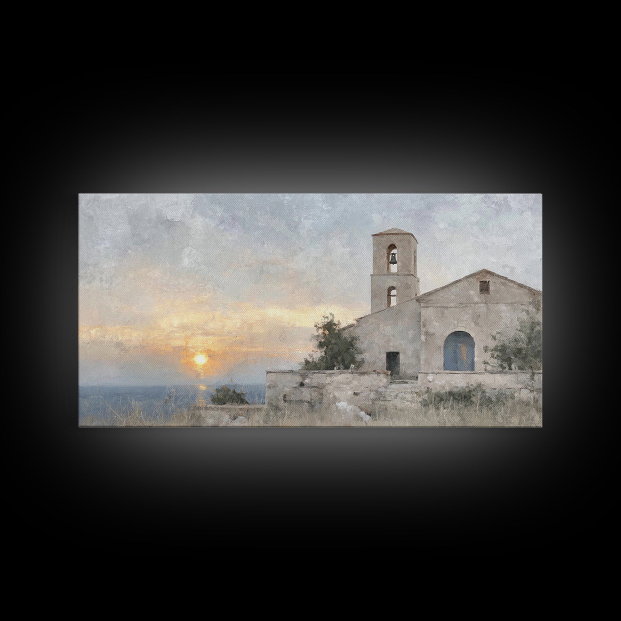 Hillside Sanctuary – Framed Canvas Print – Christian Art Canvas – Christian Wall Art – Christian Art Print – Christmas Wall Art – Unique Ch