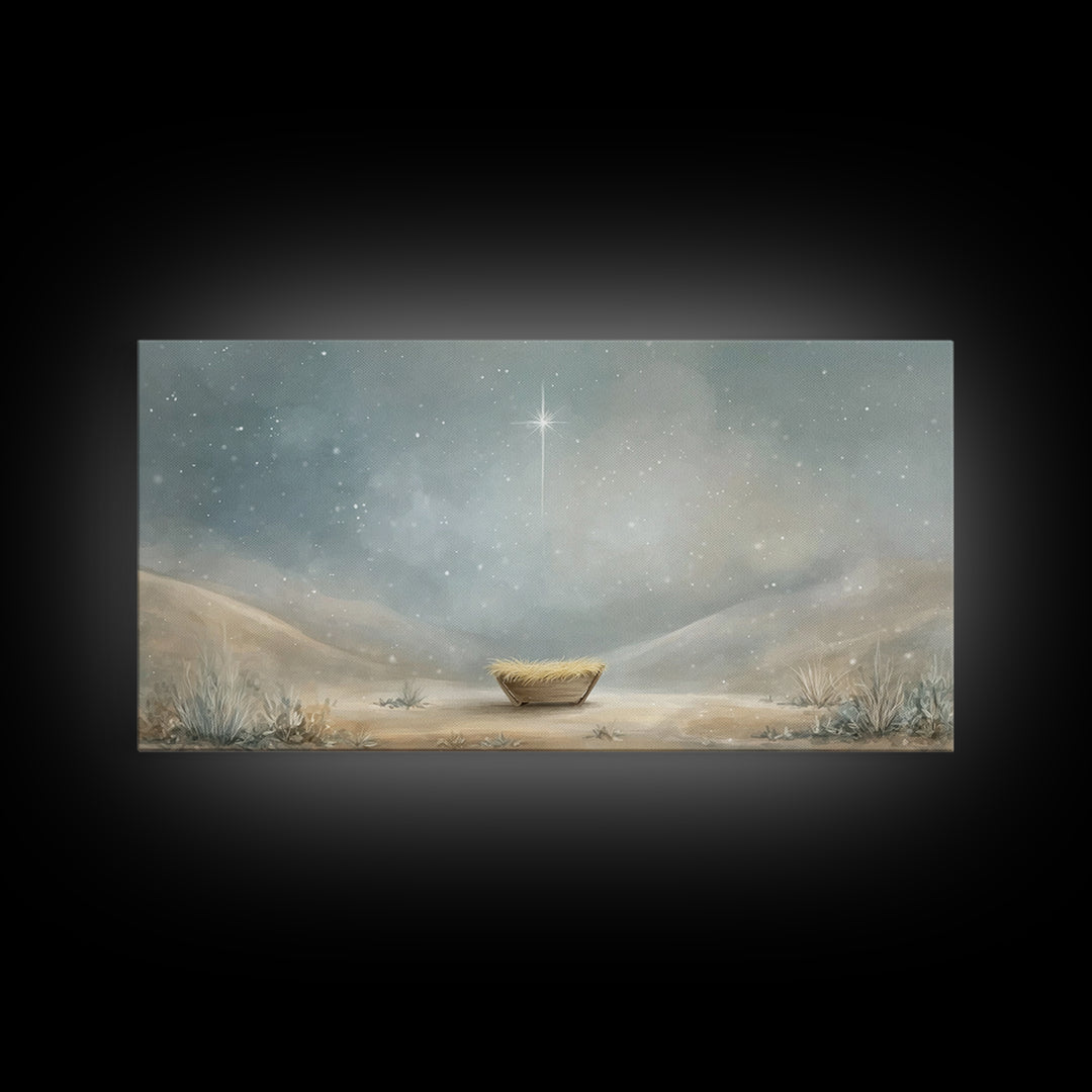 Star Of Hope – Framed Canvas Print – Christian Wall Art – Christian Art Canvas – Christmas Art – Christian Christmas Decor – Unique Christi