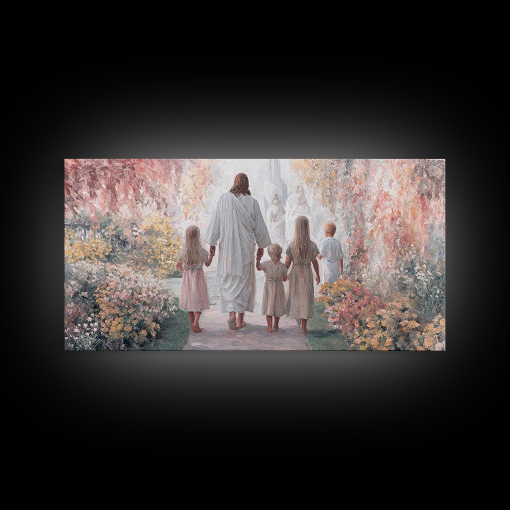 Starry Wonder – Framed Canvas Print – Christian Wall Art – Christmas Art – Christian Christmas Decor – Moody Christmas Art – Christian Art