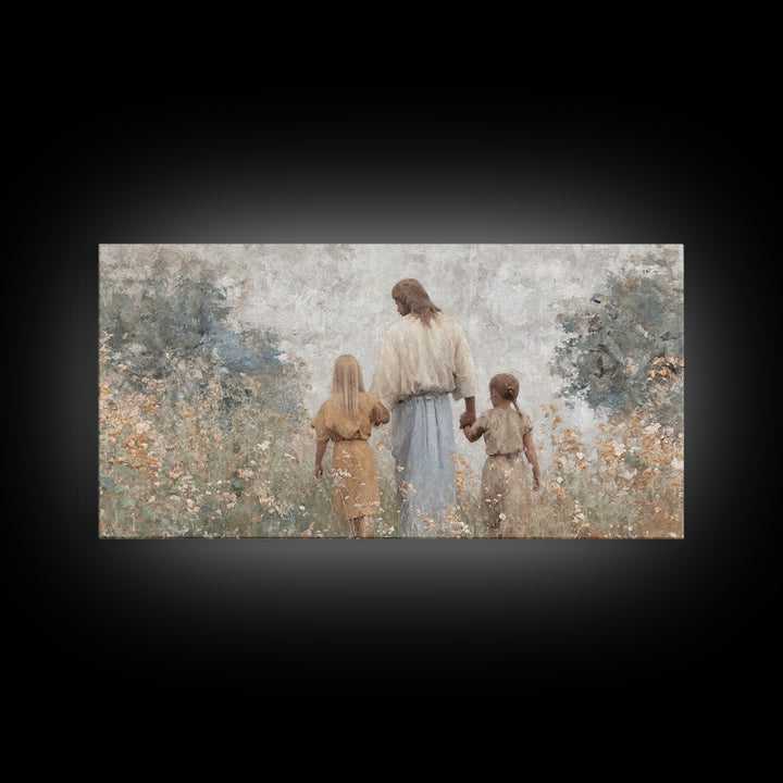 Graceful Path – Framed Canvas Print – Christian Art Canvas – Christian Wall Art – Minimalist Christian Art – Jesus Painting – Christian Art