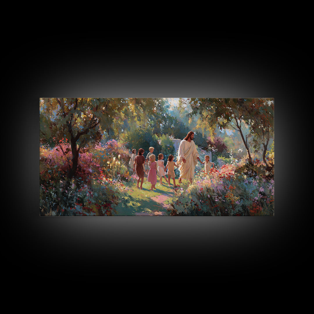 Children Of Hope | Framed Canvas Print | Christian Wall Art | Jesus Painting | Christian Art Canvas | Large Christian Art | Christian Chris