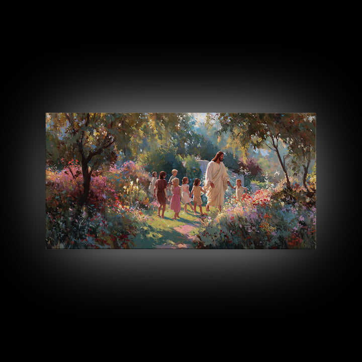Children Of Hope | Framed Canvas Print | Christian Wall Art | Jesus Painting | Christian Art Canvas | Large Christian Art | Christian Chris