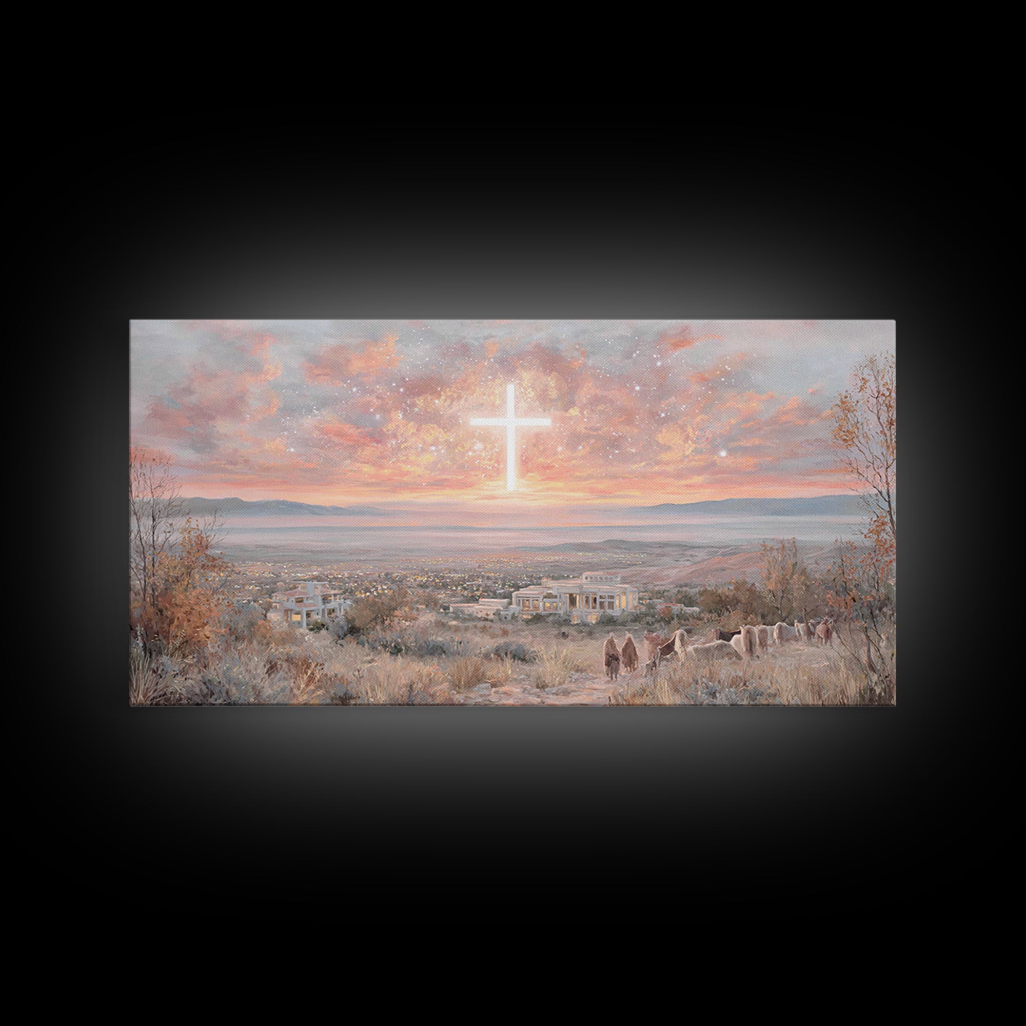 Dawn Of Redemption – Framed Canvas Print – Christian Art Canvas – Christian Wall Art – Large Christian Art – Modern Christian Art – Christi