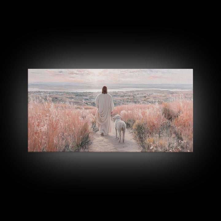 Valley Of Comfort, Framed Canvas Print, Christian Wall Art, Jesus Painting, Christian Art Canvas, Christian Decor, Christian Gift Ideas
