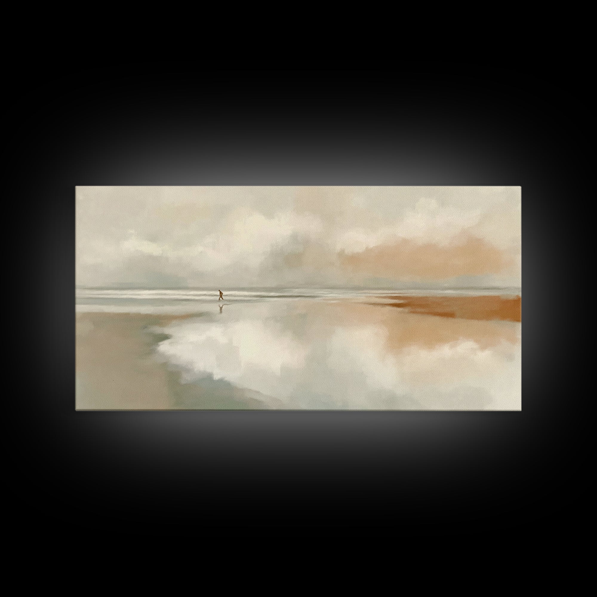 Solitary Grace – Framed Canvas Print – Christian Wall Art – Christian Art Canvas – Jesus Painting – Subtle Christian Art – Christian Gift I