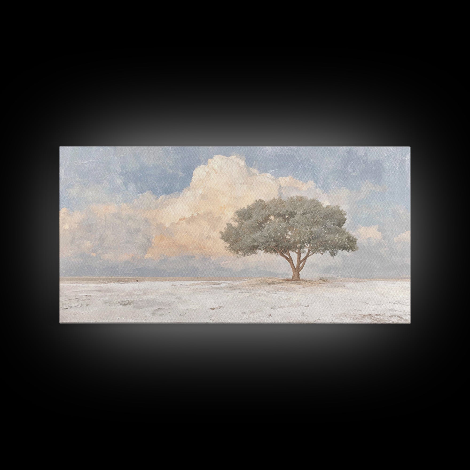 Cloudland Oak – Framed Canvas Print – Christian Art Canvas – Modern Christian Painting – Christian Wall Art – Christian Art Print – Unique