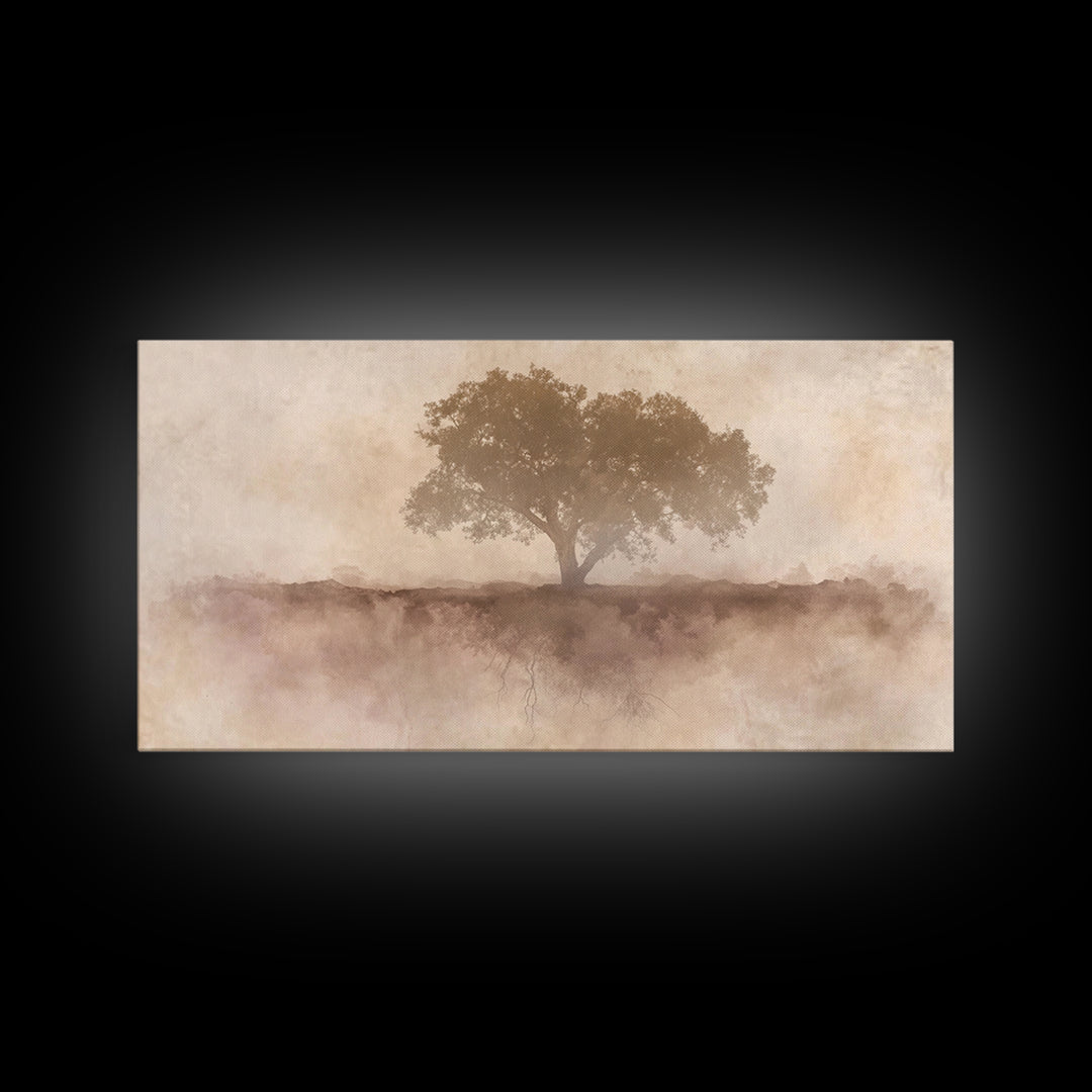 Veil Of Roots – Framed Canvas Print – Minimalist Christian Art – Christian Art Canvas – Christian Wall Art – Christian Art Gift – Subtle Ch