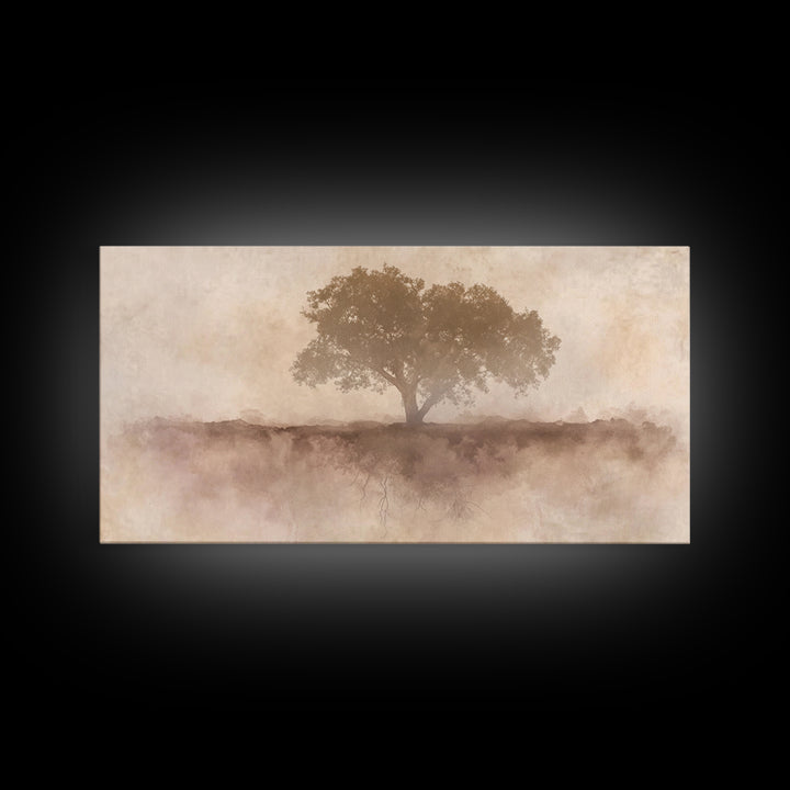 Veil Of Roots – Framed Canvas Print – Minimalist Christian Art – Christian Art Canvas – Christian Wall Art – Christian Art Gift – Subtle Ch