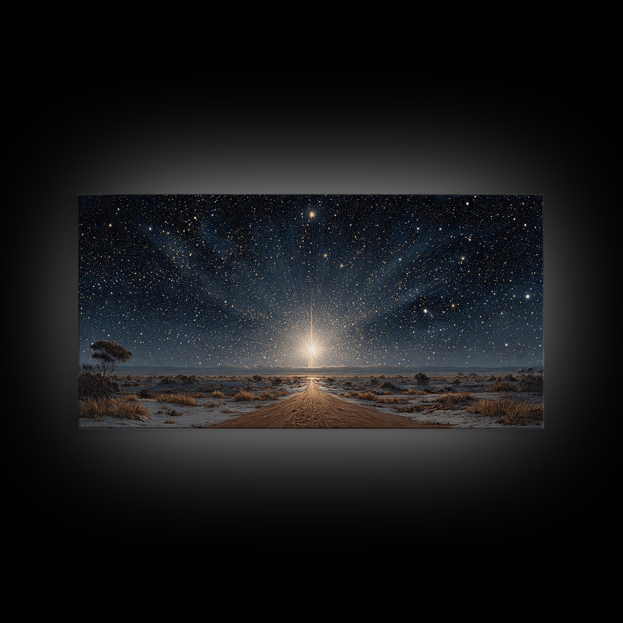 The Guiding Star – Framed Canvas Print – Christmas Art Prints – Christian Christmas Decor – Christian Wall Art – Christian Art Canvas – Chr