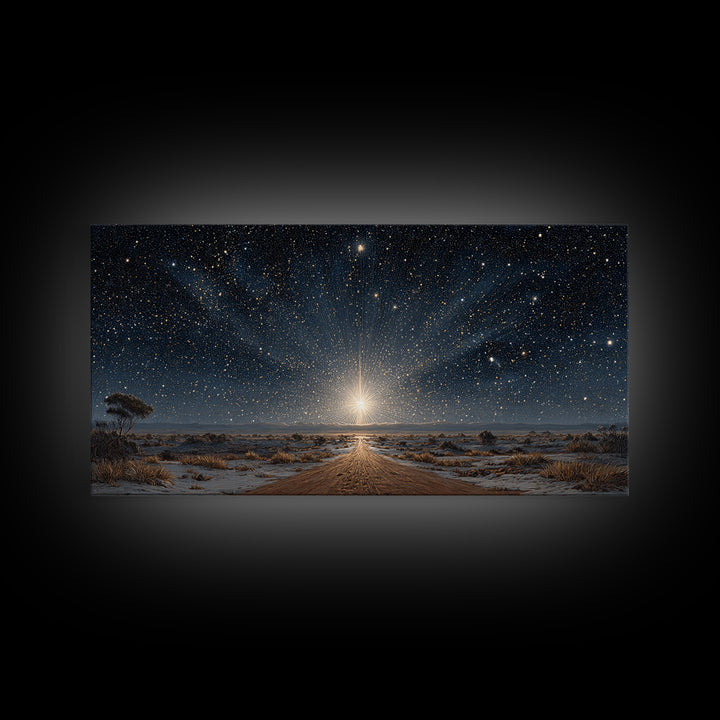 The Guiding Star – Framed Canvas Print – Christmas Art Prints – Christian Christmas Decor – Christian Wall Art – Christian Art Canvas – Chr